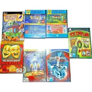 Y2k Lot 12 BigFish Encore Hidden Object Murder Mystery Adventure PC Games CD-ROM